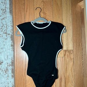 Zara Black Open Back Bodysuit